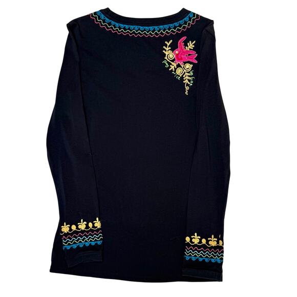 Double D Ranch Womens Black Embroidered Beaded Top Size Small Pullover - Picture 5 of 13